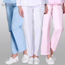 Winter Women's Medical Clothing Pant White Hospital Scrub Pants Flat Front Side Elastic Boot Cut Cargo Straight Tall Scrub Pants