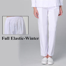 Winter Women's Medical Clothing Pant White Hospital Scrub Pants Flat Front Side Elastic Boot Cut Cargo Straight Tall Scrub Pants