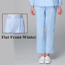 Winter Women's Medical Clothing Pant White Hospital Scrub Pants Flat Front Side Elastic Boot Cut Cargo Straight Tall Scrub Pants