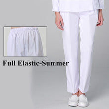 Winter Women's Medical Clothing Pant White Hospital Scrub Pants Flat Front Side Elastic Boot Cut Cargo Straight Tall Scrub Pants
