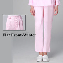 Winter Women's Medical Clothing Pant White Hospital Scrub Pants Flat Front Side Elastic Boot Cut Cargo Straight Tall Scrub Pants