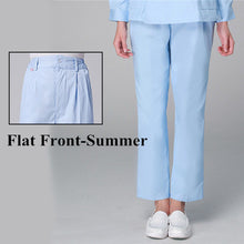 Winter Women's Medical Clothing Pant White Hospital Scrub Pants Flat Front Side Elastic Boot Cut Cargo Straight Tall Scrub Pants