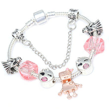 BAOPON Dropshipping Mickey Minnie Charm Bracelet With Nice Marano Beads Fit Original Pandora Bracelet For Kids Special Gift