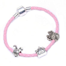BAOPON Dropshipping Mickey Minnie Charm Bracelet With Nice Marano Beads Fit Original Pandora Bracelet For Kids Special Gift