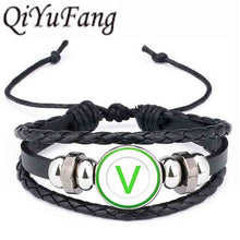 QiYuFang Vegan diet Leather Bracelet vegetarian diet go organic Jewelry Black Multilayers Charms bangle for Womens Mens 1pcs/lot