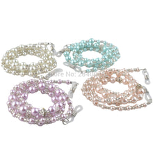 Retail High Quality Women Handmade Imitation Pearl Beaded Eyeglass Anti-slip Chains head cord 4colours