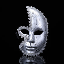 GNHYLL hot sale Lovely Men Burnished Antique Silver/Gold Venetian Mardi Gras Masquerade Party Ball Mask