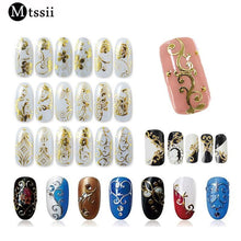 Mtssii 108 Pattern/Sheet Large Size  Nail Stickers Paste Manicure Gold Flowers Sticker & Decal 3D Nail Art Decorations Free