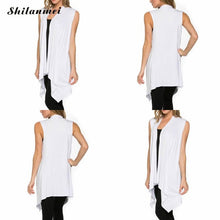 Women Fashion Elegant Long Front Short Back Coat Sleeveless Vest