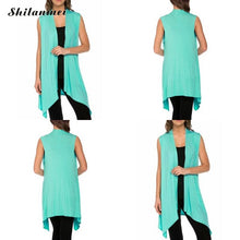 Women Fashion Elegant Long Front Short Back Coat Sleeveless Vest